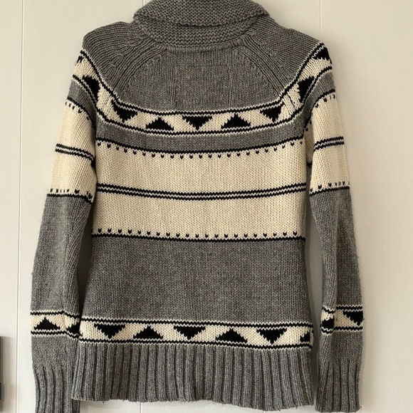 Triple Five Soul full zip Cowichan style sweater wool blend size small - Picture 2 of 12